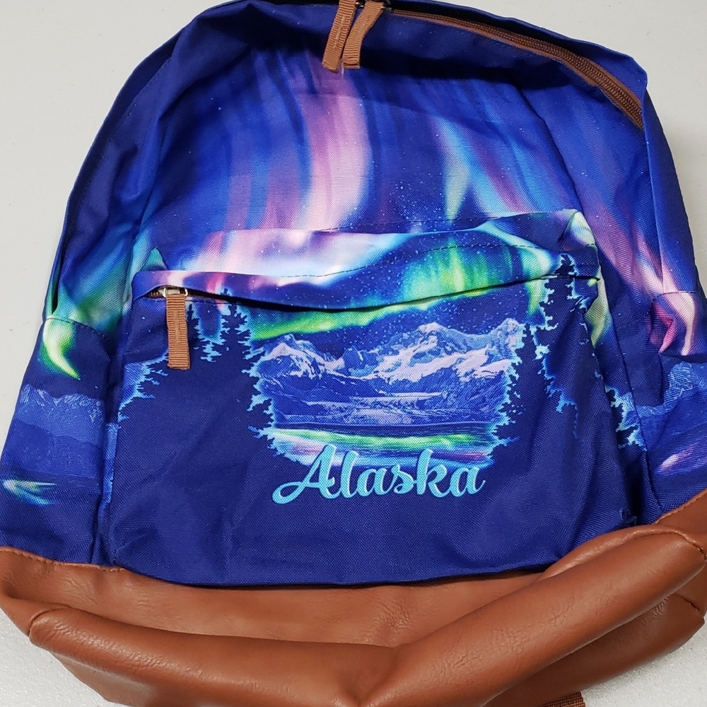 Alaska Blue and Brown Backpack
